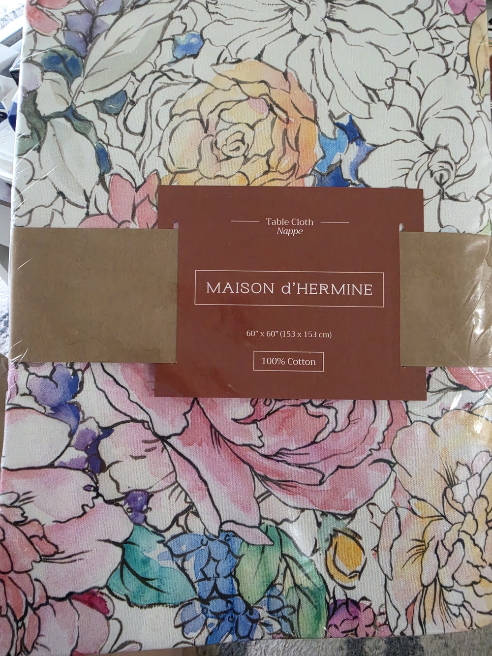 Floral Cotton Table Cloth in Multi